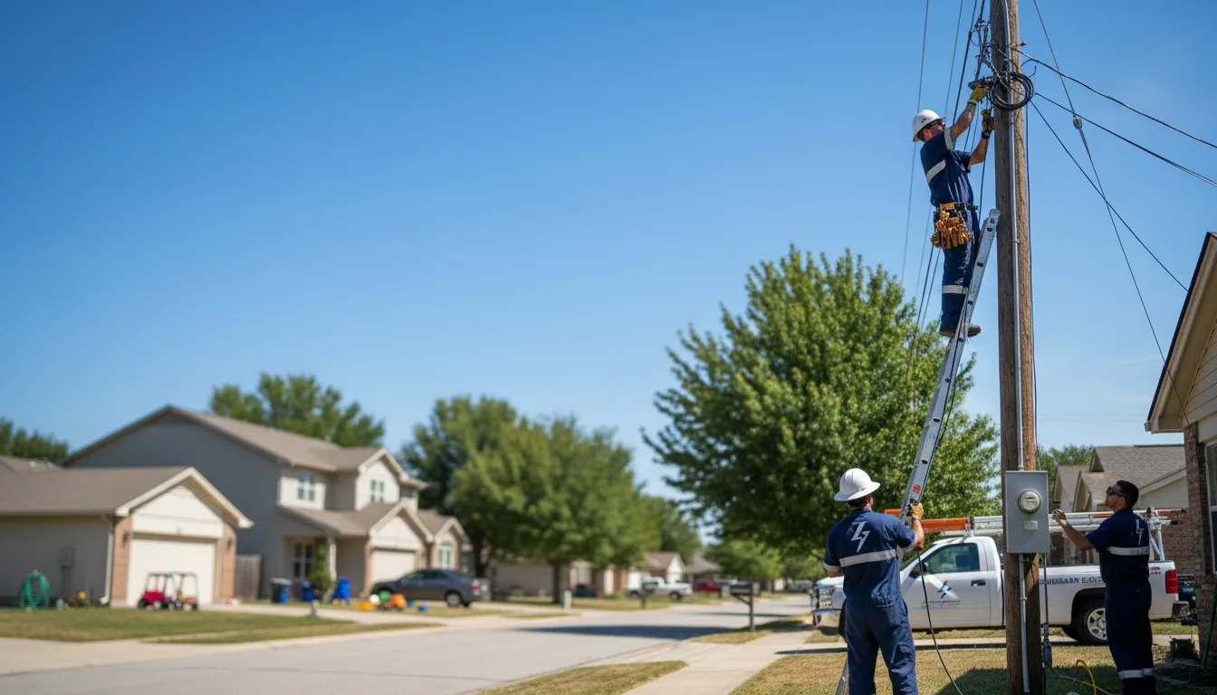 Residential electrician providing installation services in Gridley, IL